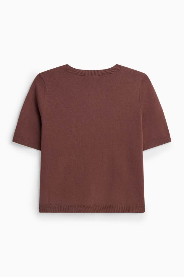 Damen - Strickjacke - braun