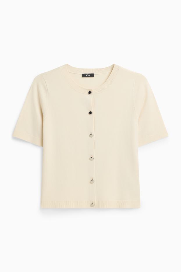 Damen - Strickjacke - cremeweiß