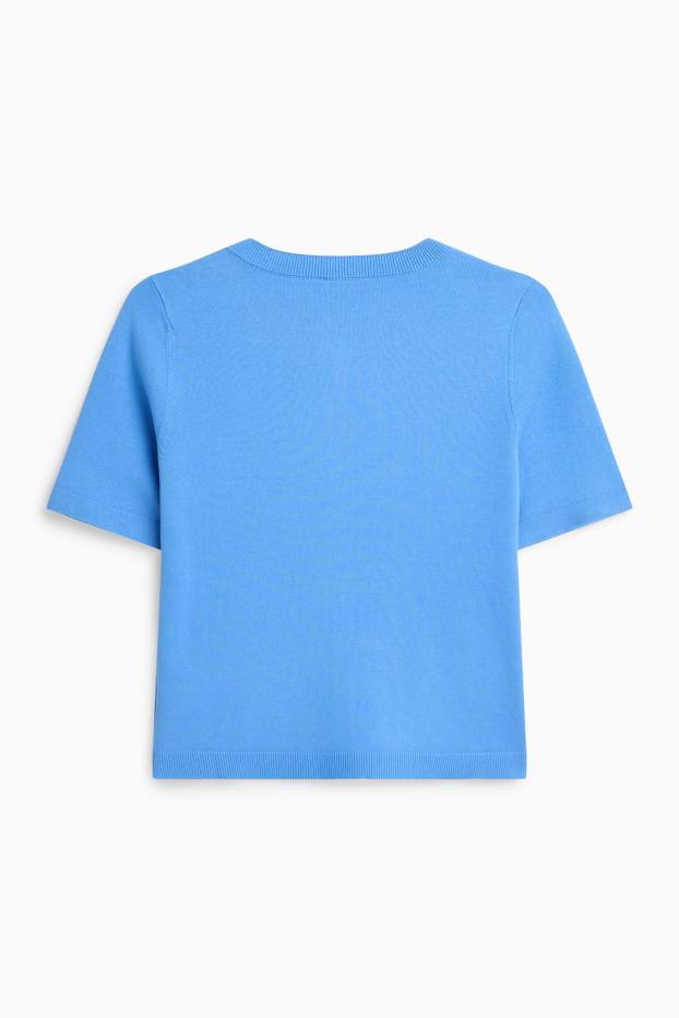 Damen - Strickjacke - hellblau