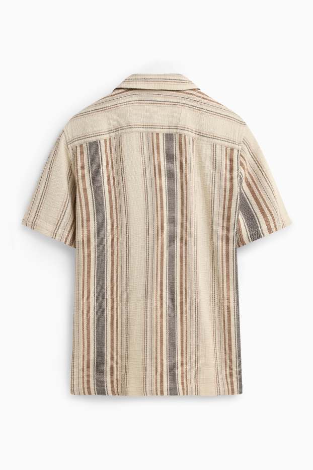 Bărbați - Cămașă - maro deschis