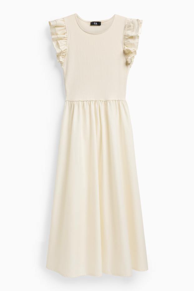 Dames - Jurk - crème wit