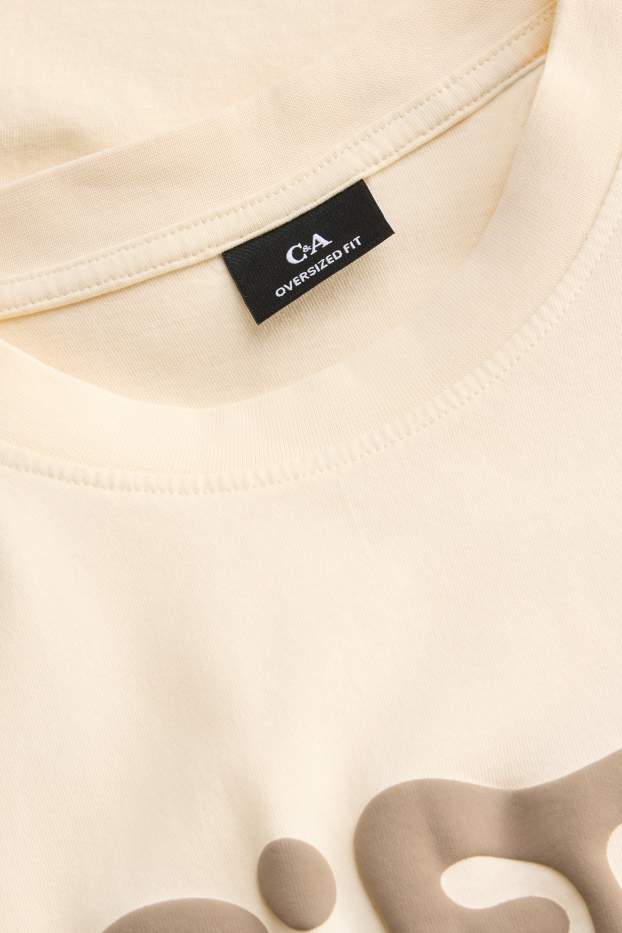 Herren - T-Shirt - Oversized - beige