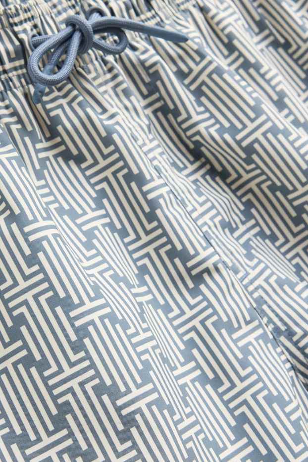 Bărbați - Șort de baie - cu model - albastru