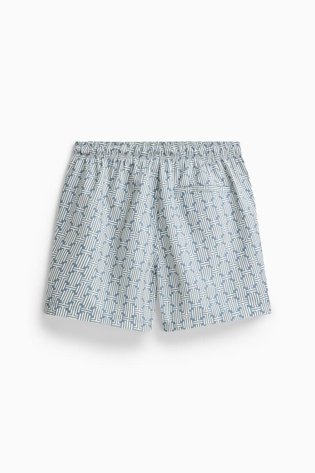 Bărbați - Șort de baie - cu model - albastru