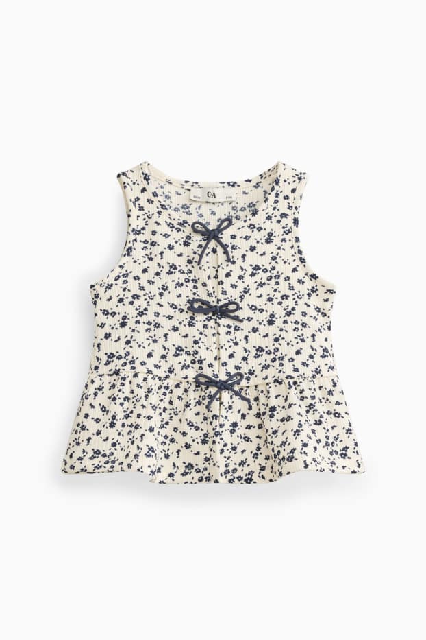 Copii - Fete - Top - alb / albastru