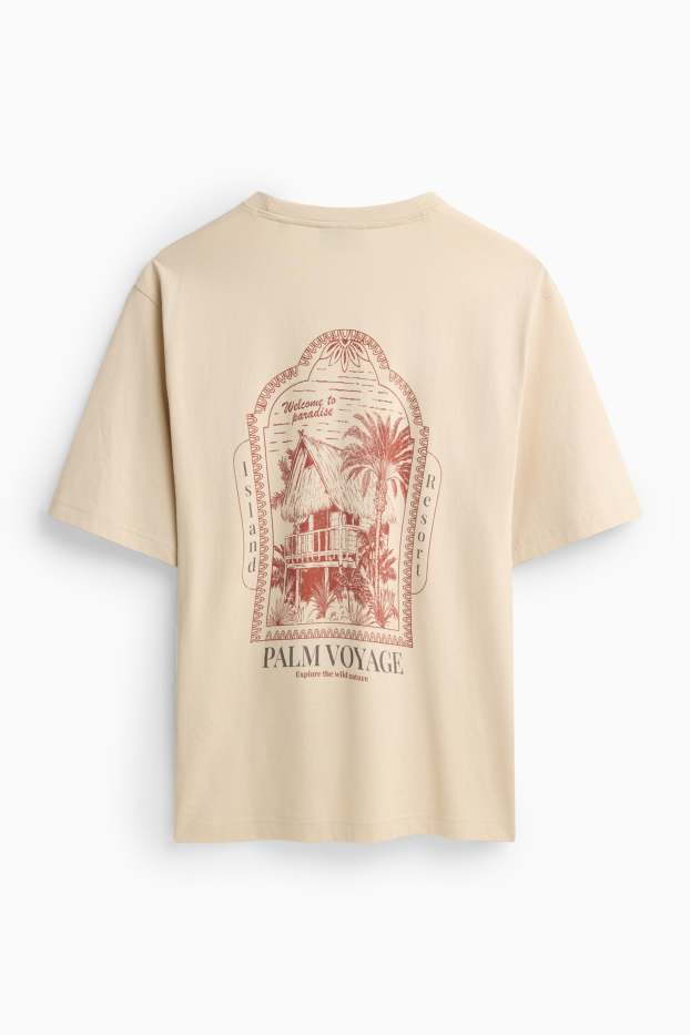 Herren - T-Shirt - Relaxed Fit - beige