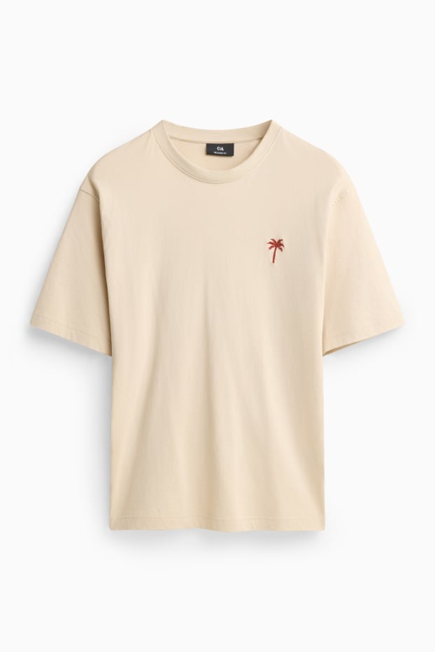 Herren - T-Shirt - Relaxed Fit - beige