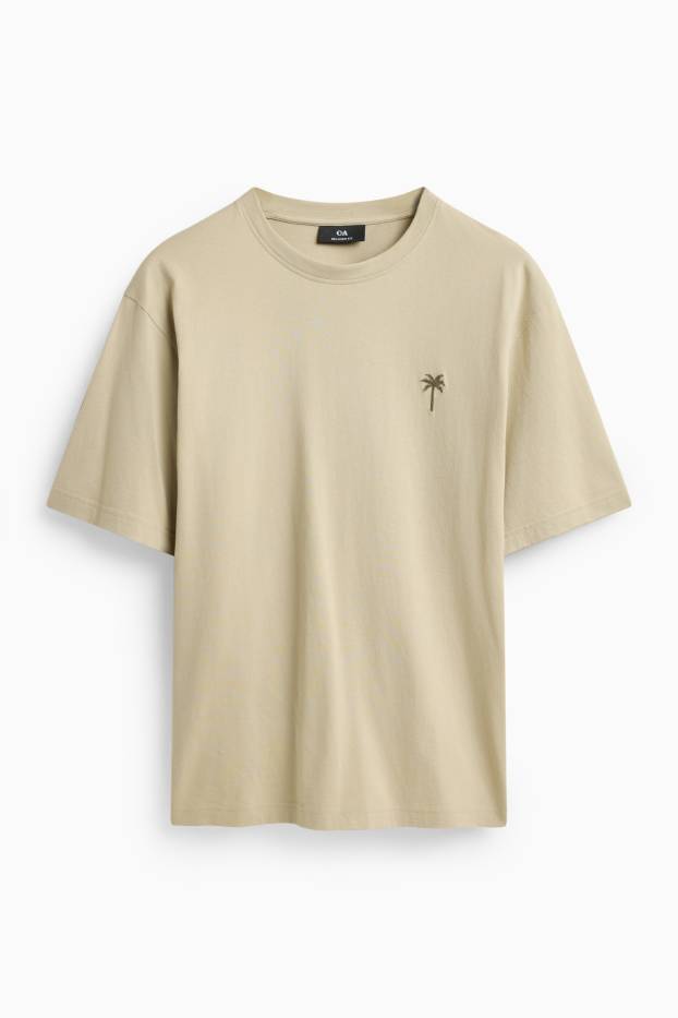 Herren - T-Shirt - Relaxed Fit - hellgrau