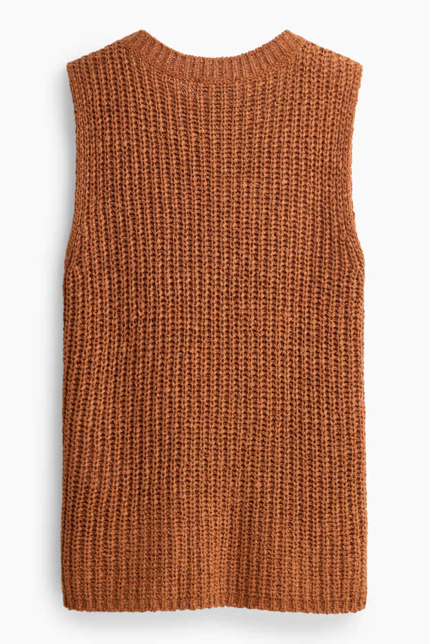 Damen - Pullunder - braun