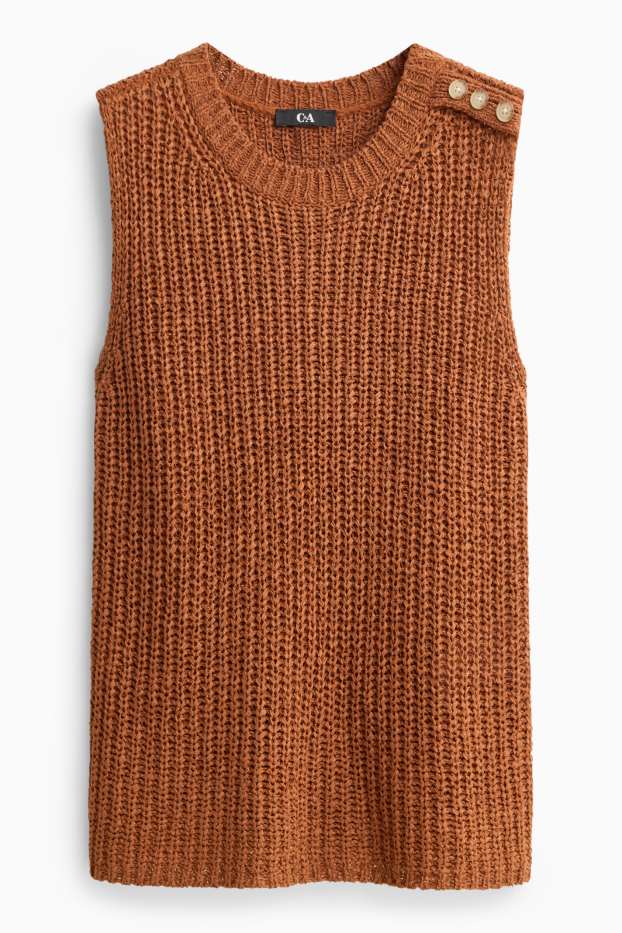 Damen - Pullunder - braun