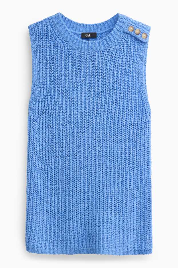 Dámské - Svetrová vesta - modrá