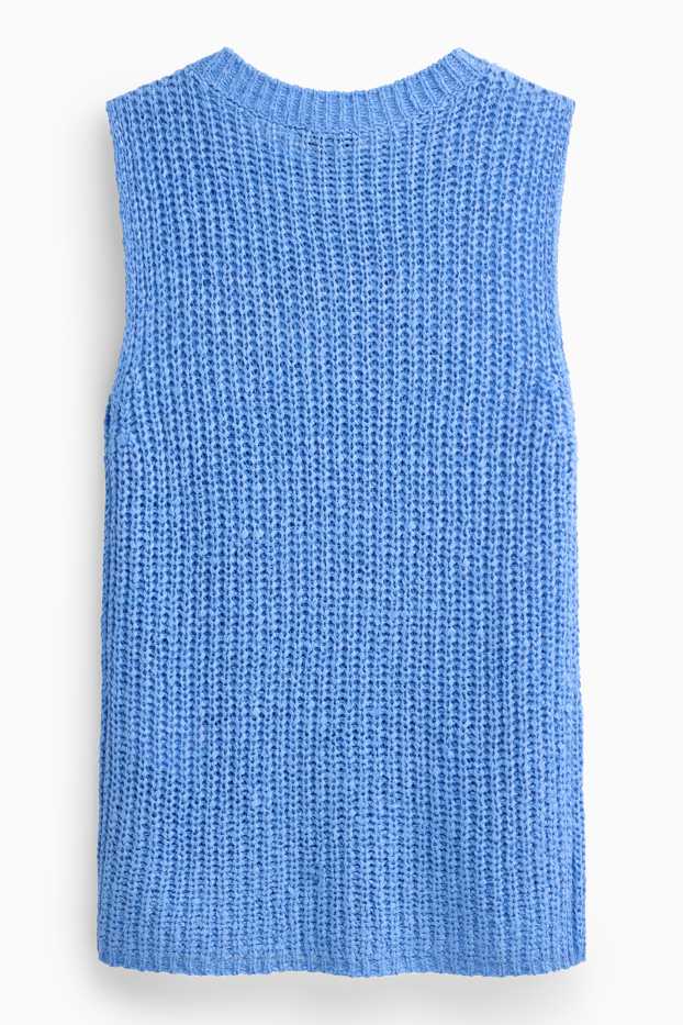 Dámské - Svetrová vesta - modrá