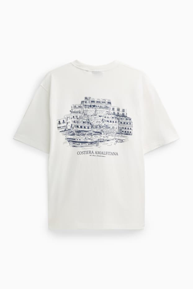 Men - T-shirt - relaxed fit - white