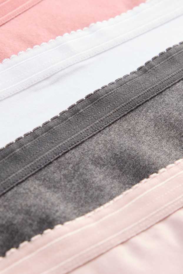 Dames - Set van 4 - slip - fuchsiarood