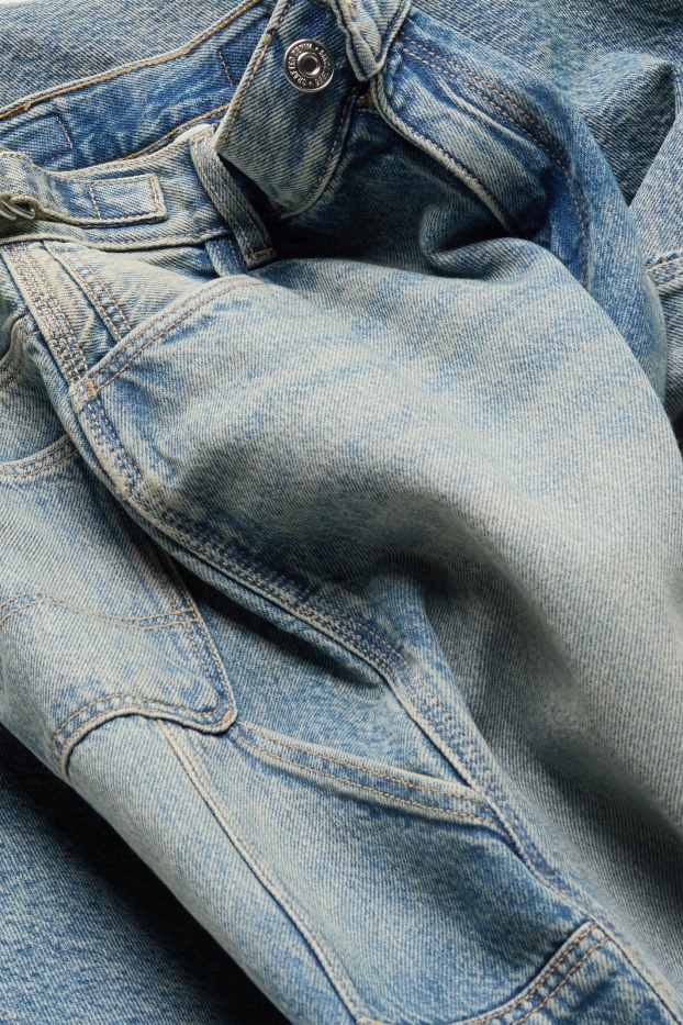 Kinder Mädchen - Wide Leg Jeans - Mid Waist - blau