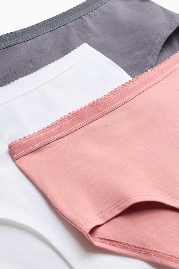 Dames - Set van 3 - slip - fuchsiarood