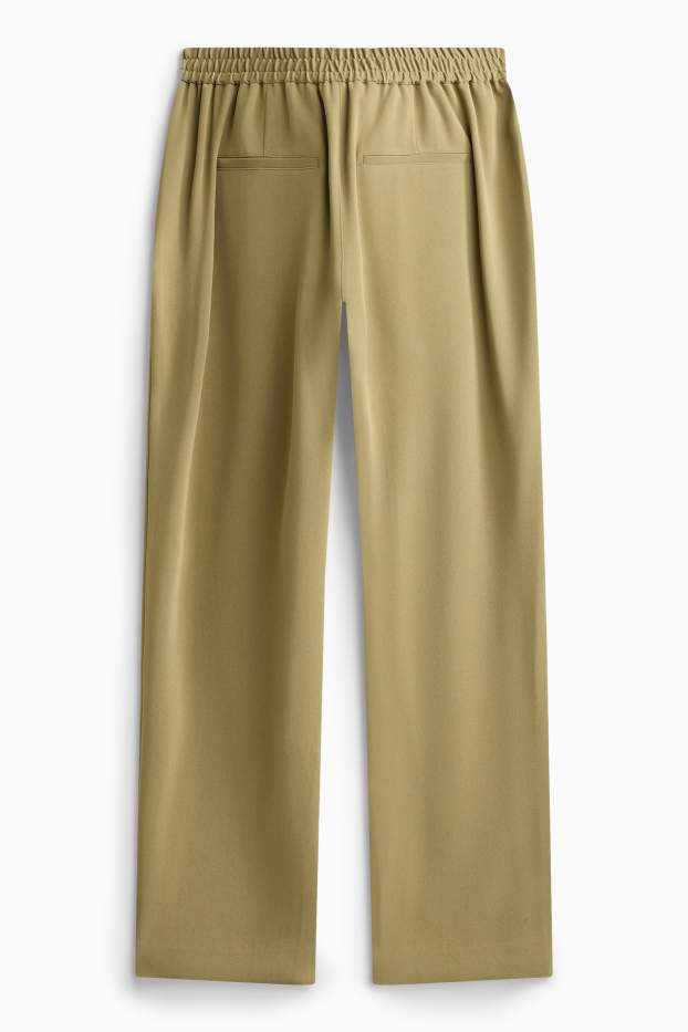 Dames - Pantalon - mid waist - tapered leg - groen