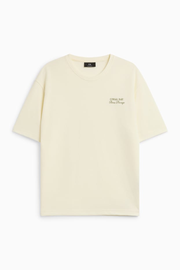 Men - T-shirt - cremewhite