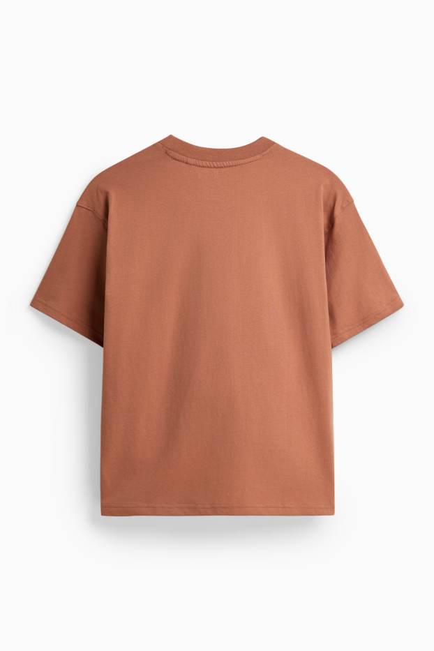 Kinder Buben - Kopfhörer - Kurzarmshirt - braun