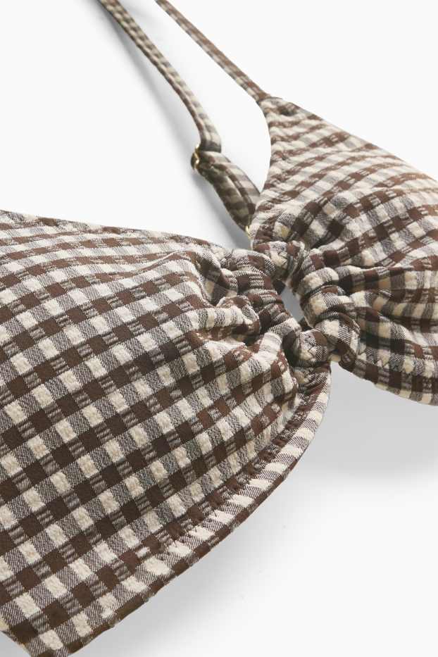 Femmes - Haut de bikini - ampliforme - sans armature - marron