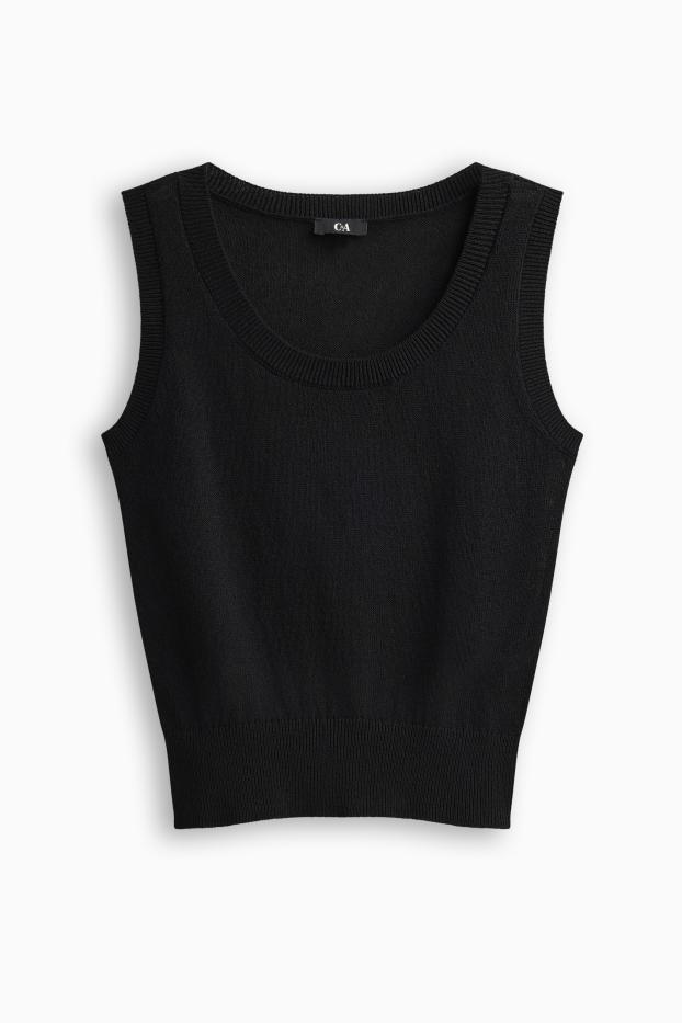 Femmes - Pull sans manches - noir