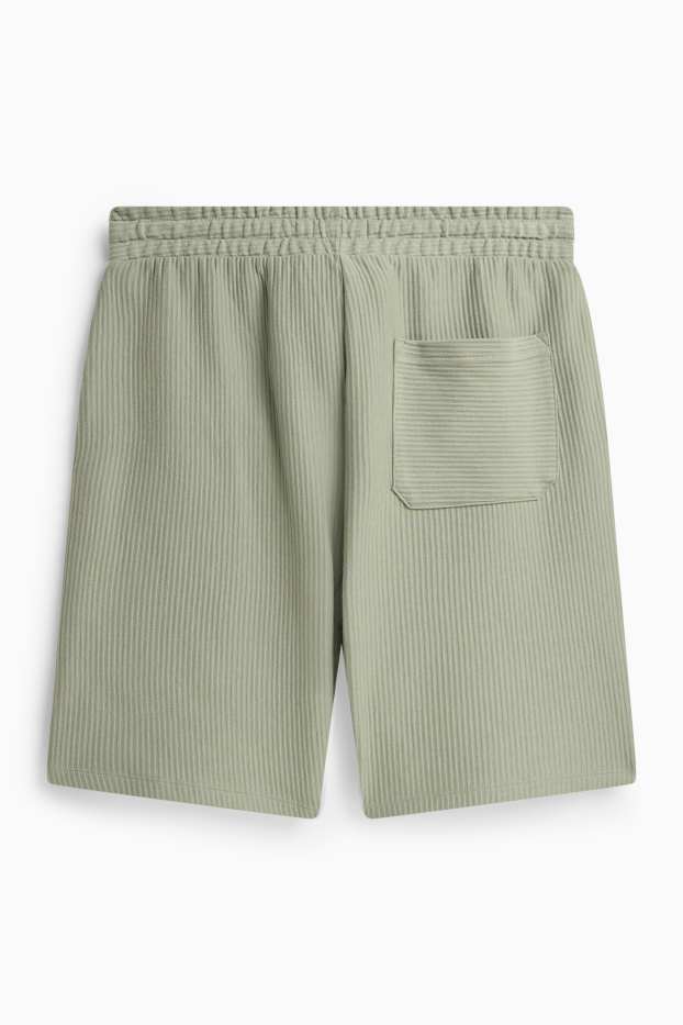 Home - Pantalons curts - texturats - verd