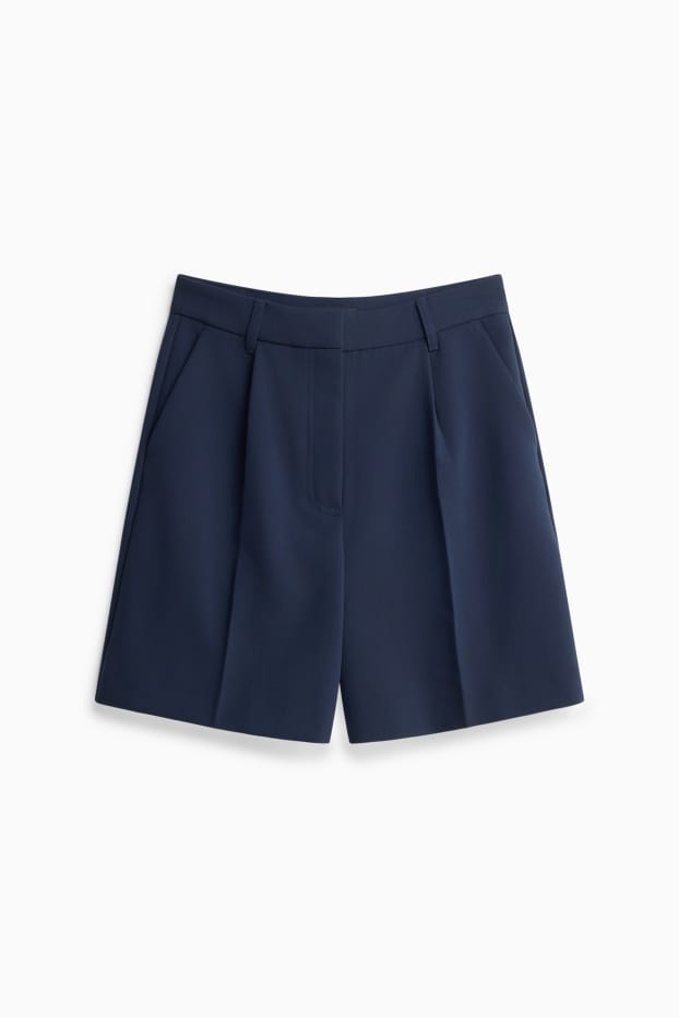 Damen - Bermudas - High Waist - dunkelblau
