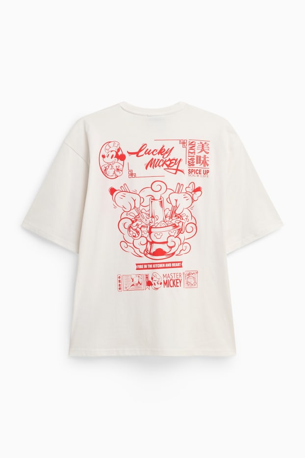 Uomo - T-shirt - oversize - Topolino - bianco