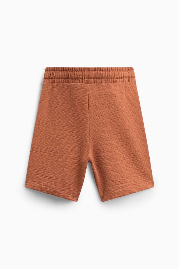 Kinder Jungen - Shorts - strukturiert - braun