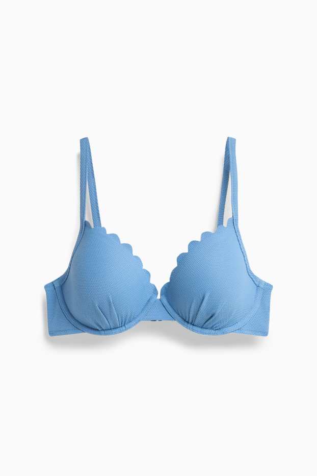 Women - Underwire bikini top - padded - LYCRA® XTRA LIFE™ - blue