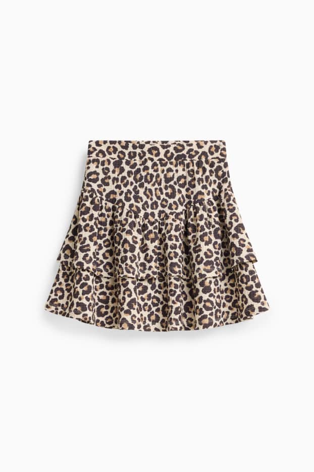 Copii - Fete - Fustă - cu model - structurată - bej