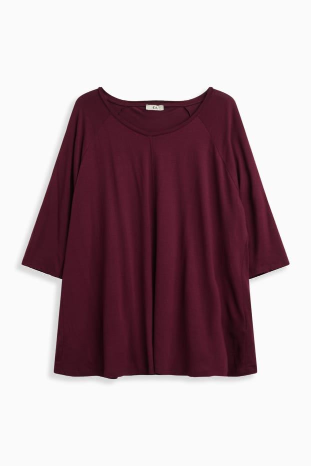 Damen - T-Shirt - dunkelrot