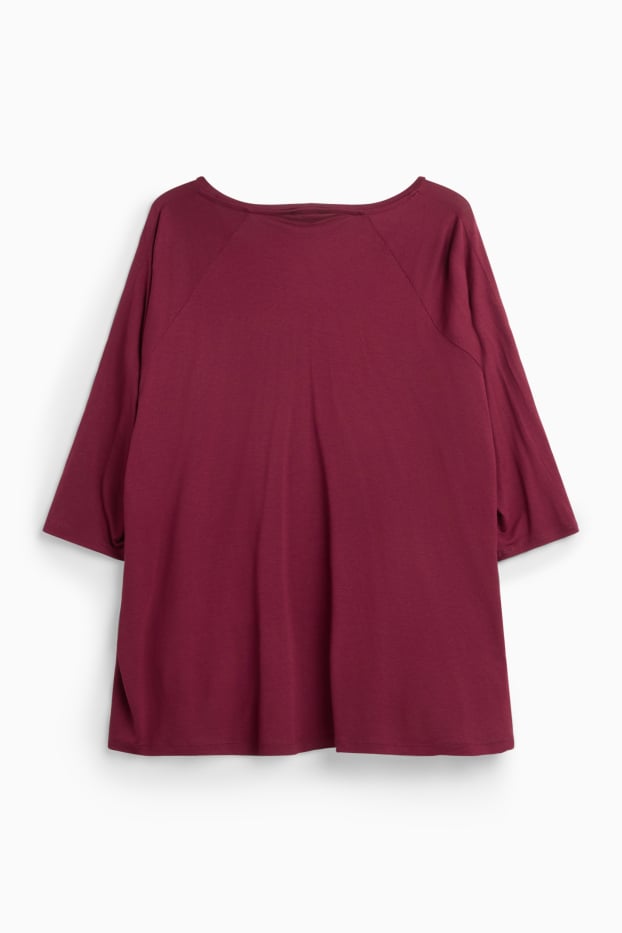 Damen - T-Shirt - dunkelrot