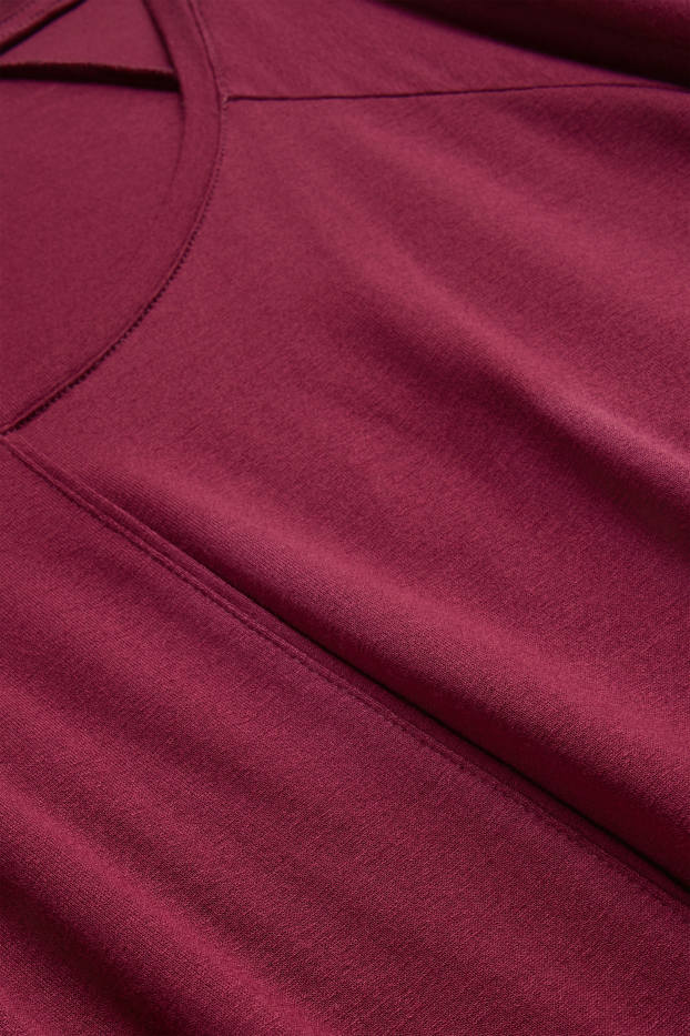 Damen - T-Shirt - dunkelrot