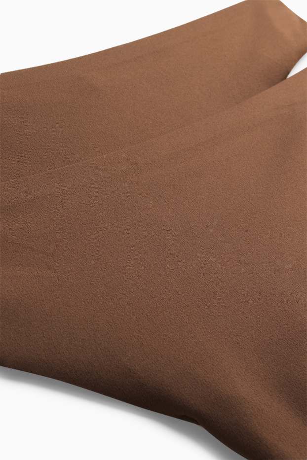 Dámské - Multipack 2 ks - neviditelná tanga - hnědá