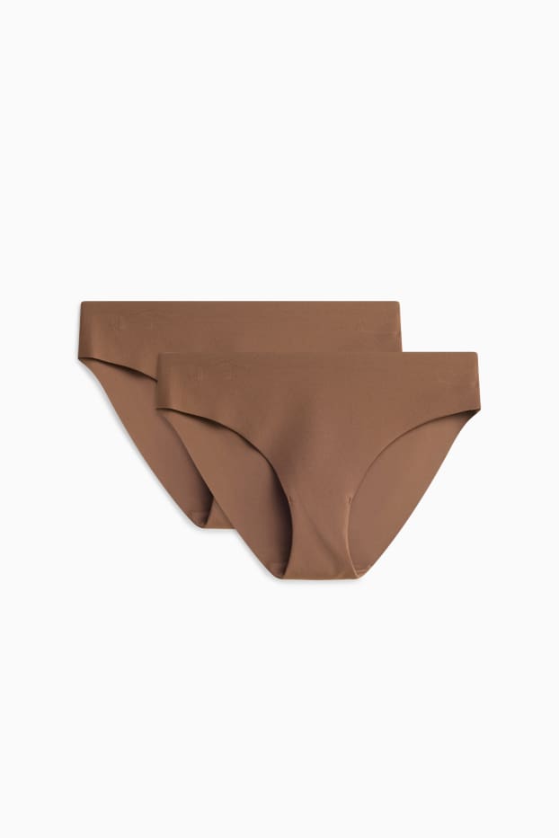 Dona - Paquet de 2 - calces invisibles - marró
