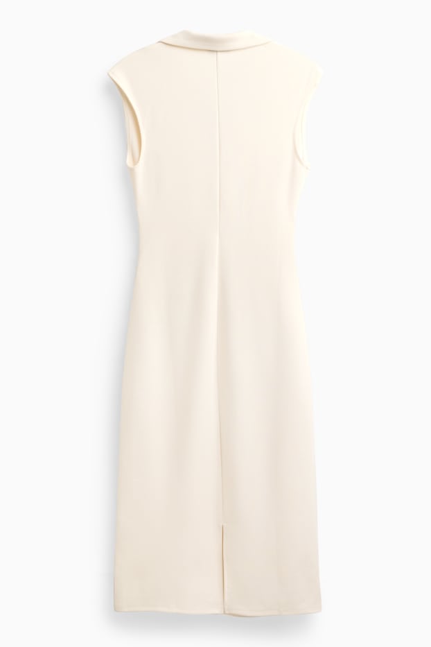 Women - Bodycon dress - textured - creme