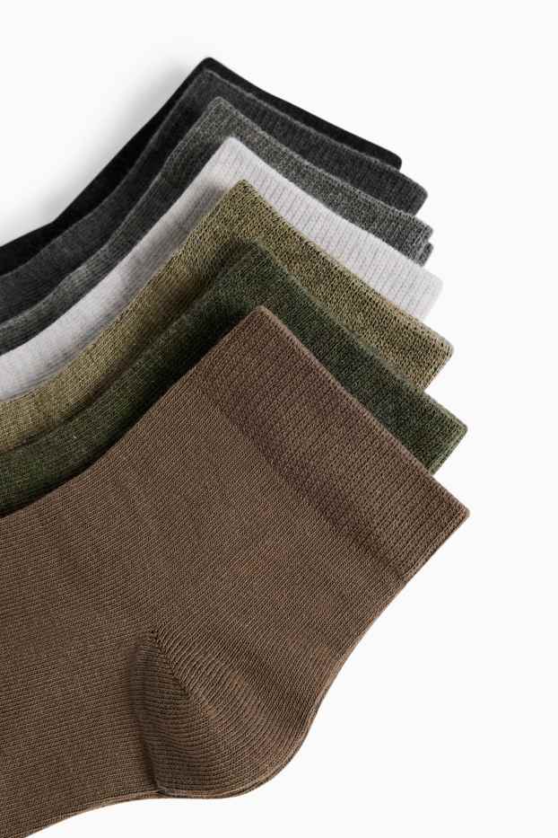 Home - Paquet de 7 - mitjons curts - verd