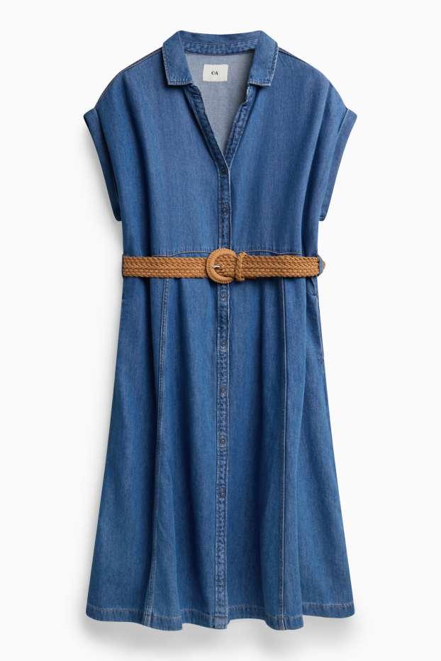 Femei - Rochie - denim-albastru