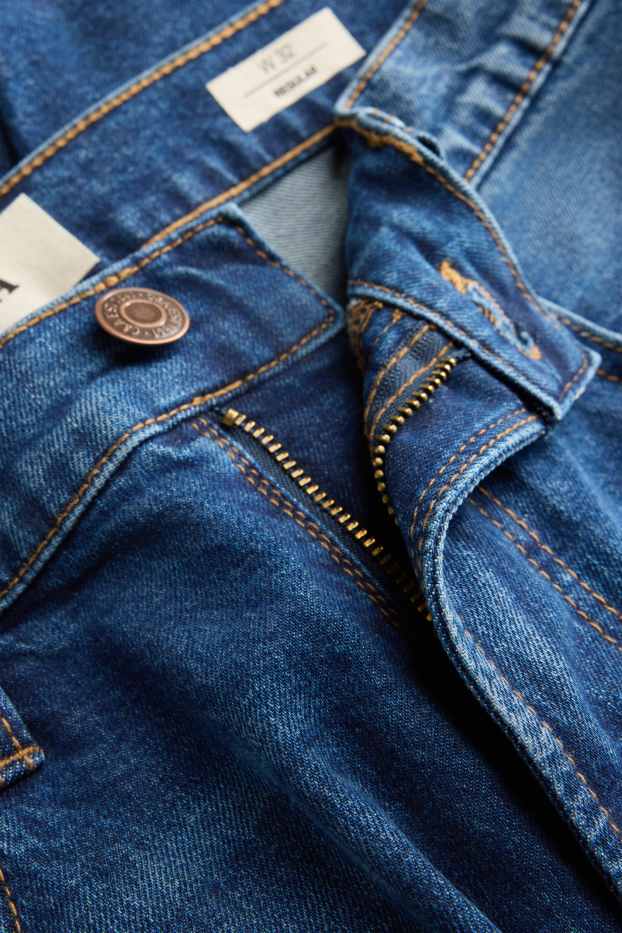 Men - Denim shorts - denim-dark blue