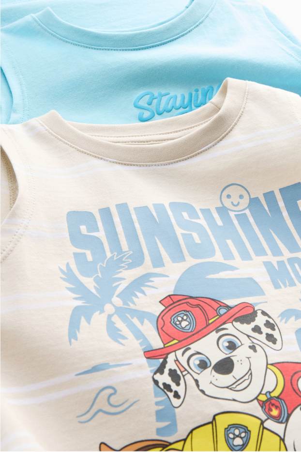 Nen - Paquet de 2 - La Patrulla Peluda - Rubble, Chase, Marshall - samarreta sense mànigues - blau