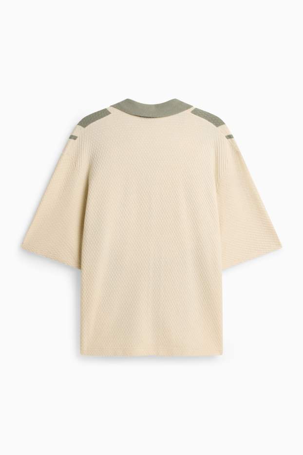 Home - Dessuadora - verd / blanc trencat