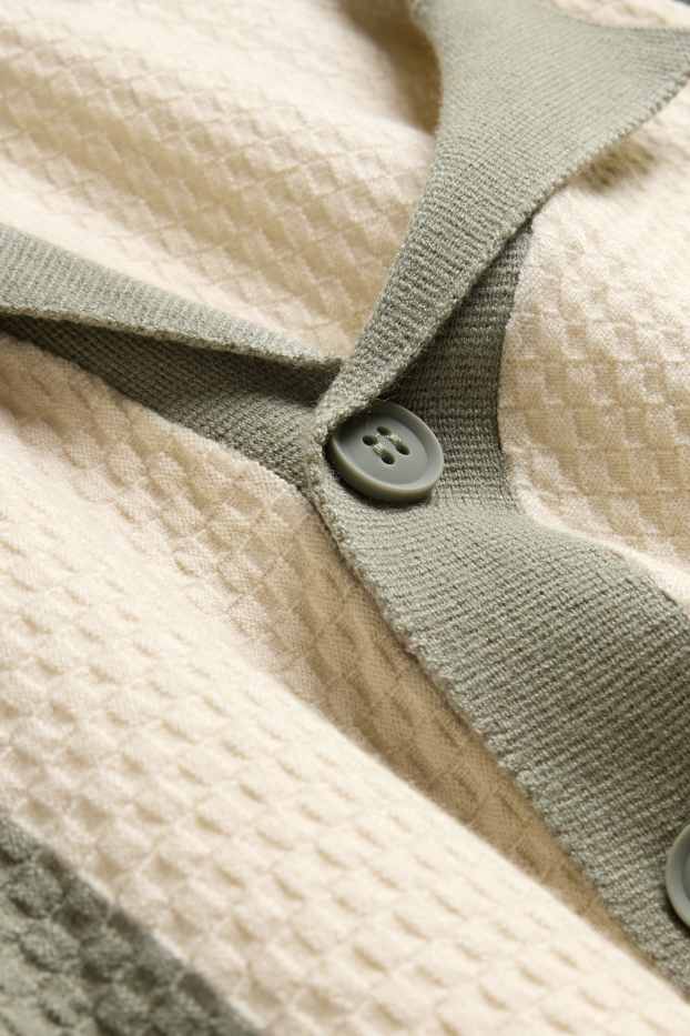 Home - Dessuadora - verd / blanc trencat