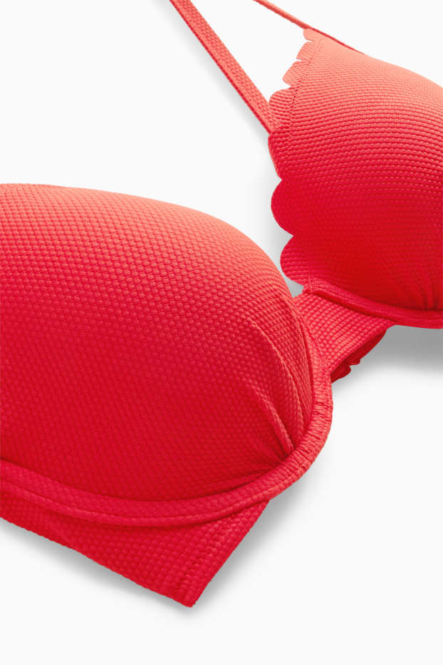 Women - Underwire bikini top - padded - LYCRA® XTRA LIFE™ - red