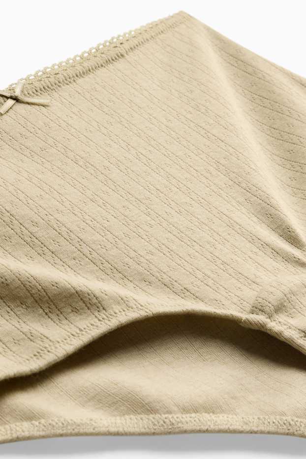 Women - Pointelle - knickers - beige