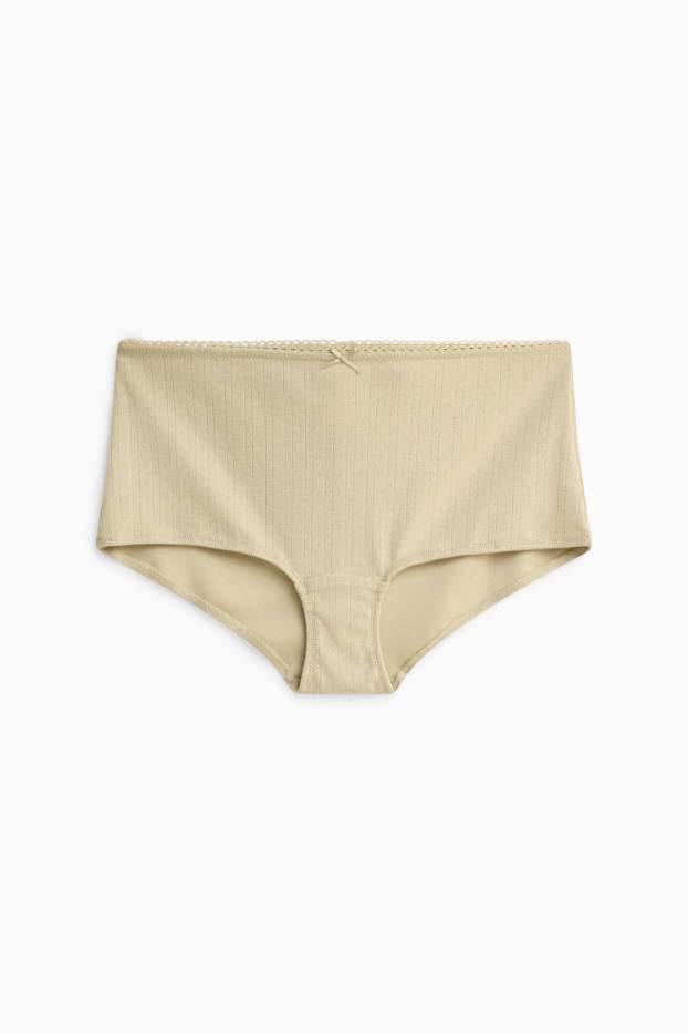 Women - Pointelle - knickers - beige