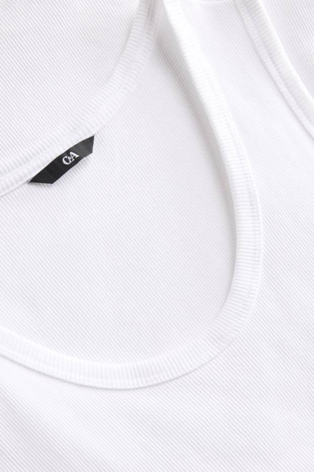 Herren - Tank Top - gerippt - weiss