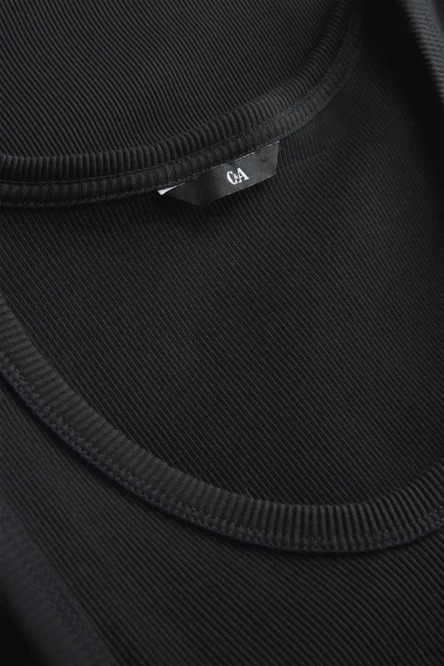 Herren - Tank Top - gerippt - schwarz