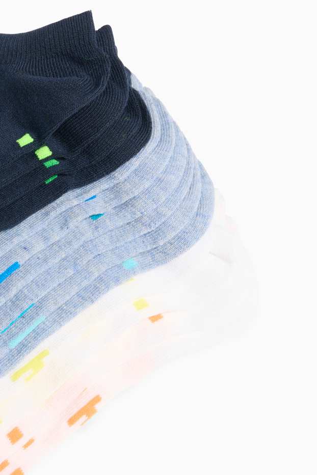 Kinder Jungen - Multipack 7er - Pixel - Sneakersocken - blau