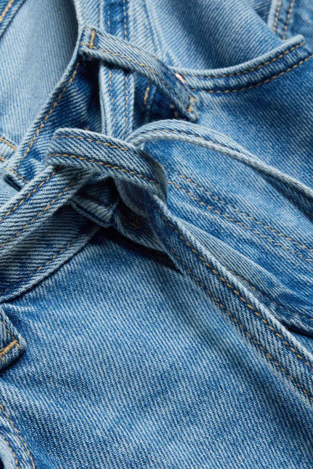 Femei - Pantaloni scurți de blugi - talie medie - relaxed fit - denim-albastru